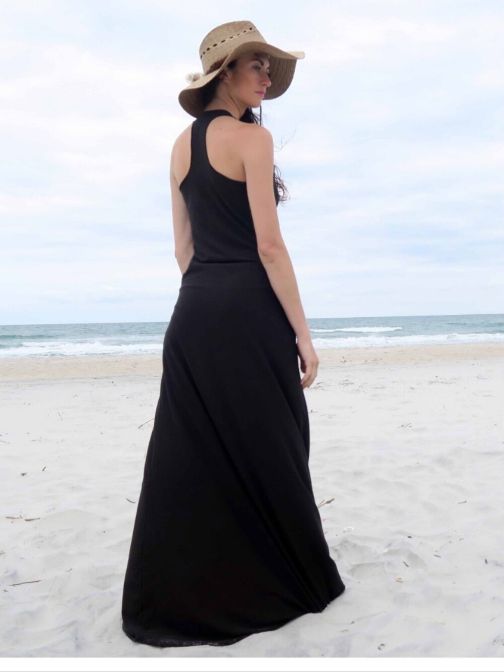 Gaia Conceptions Racerback Hemp dress in Saphire